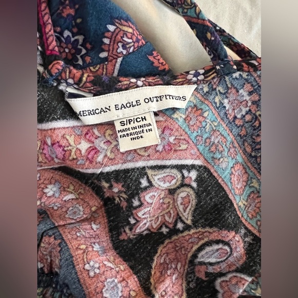 American Eagle boho spaghetti strap flowy maxi dress. Multi color. Small. EUC - Picture 8 of 8